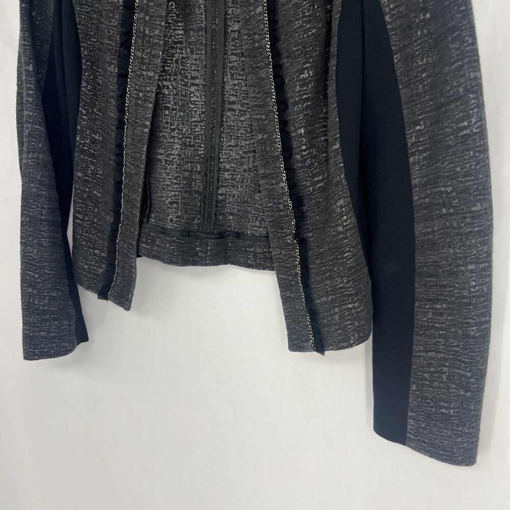 Express Chain Ruffle Open Front Blazer - Picture 3 of 11